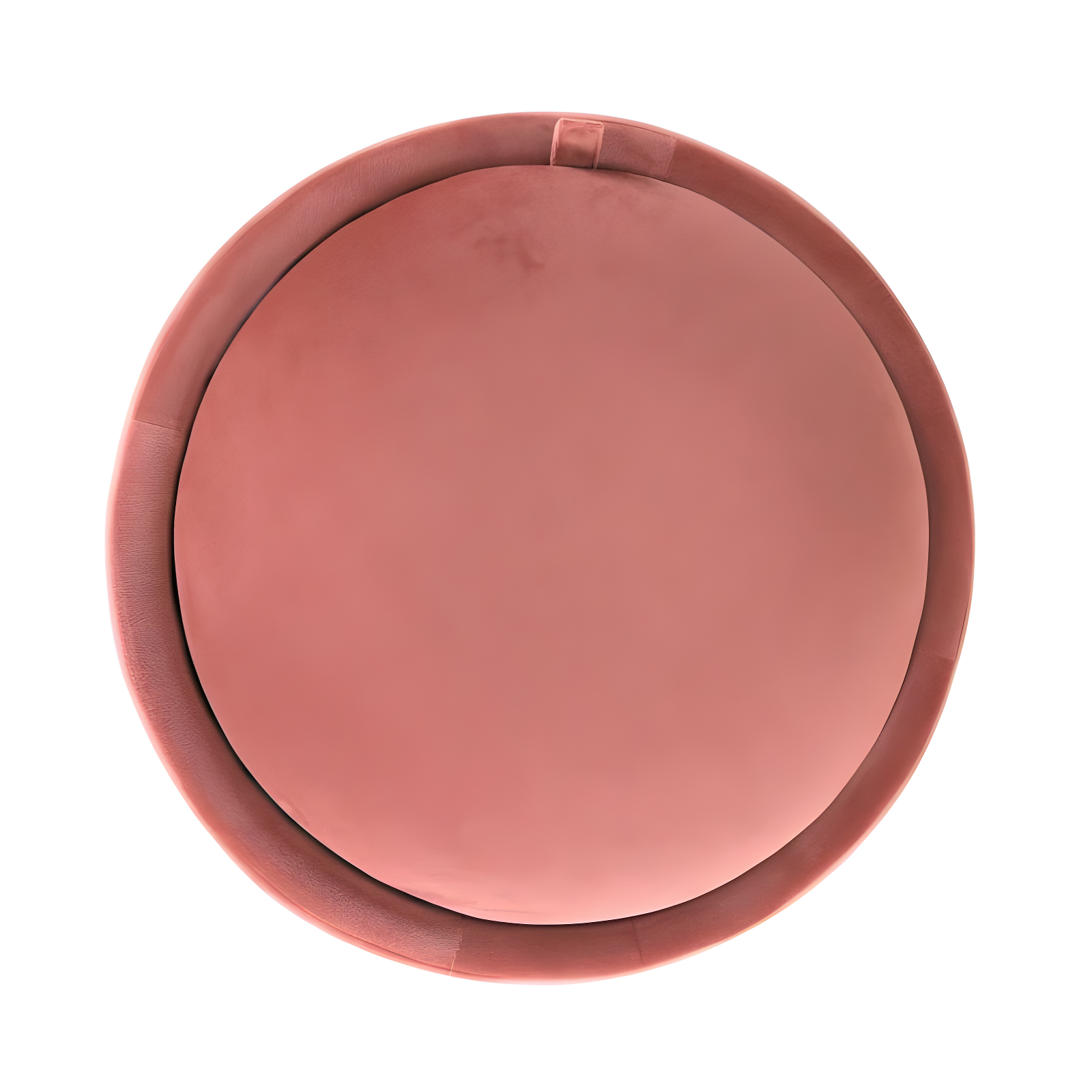 Storage Round Ottoman Blush Velvet - HomePop
