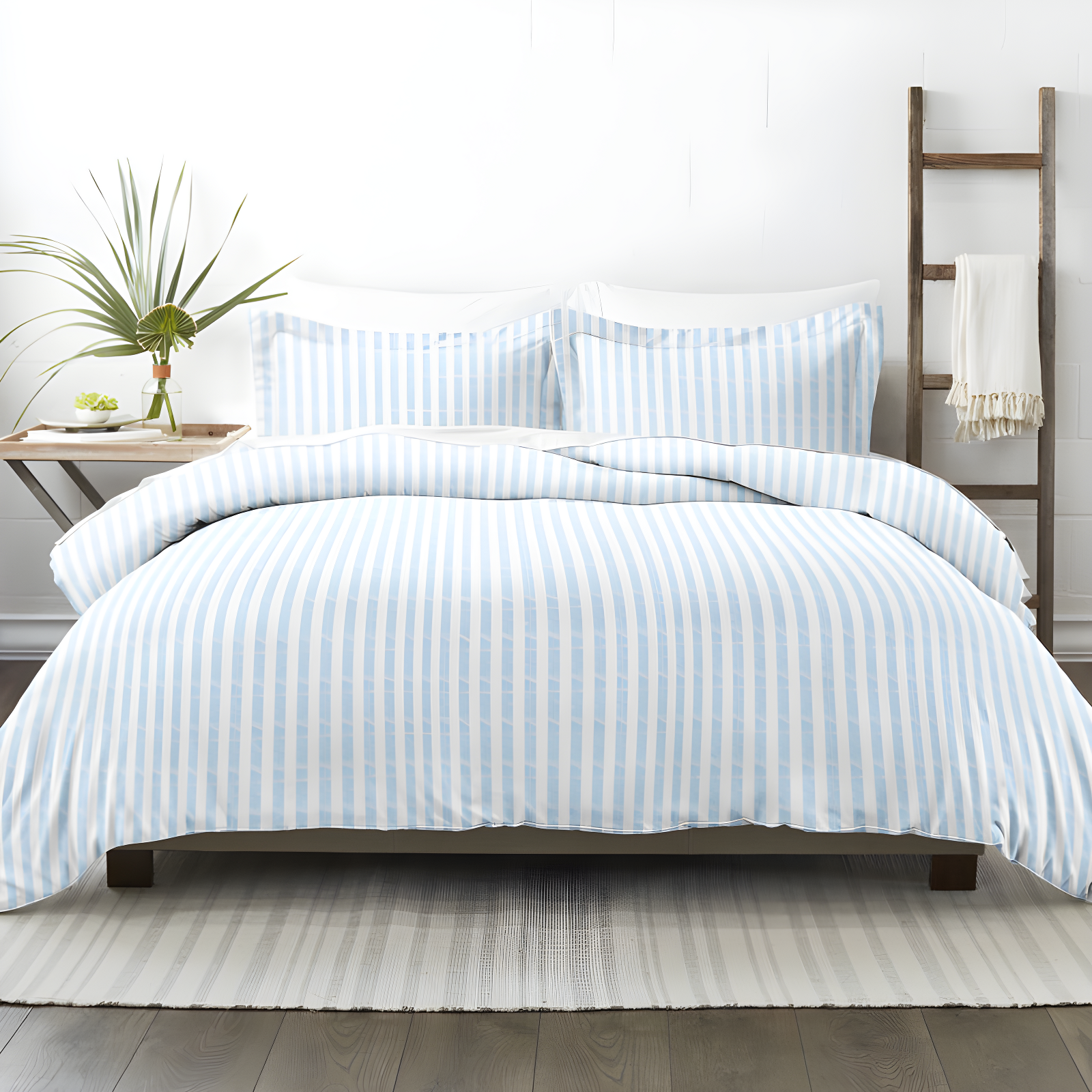 Becky Cameron 3 Piece Rugged Stripe Pattern Duvet Cover Set