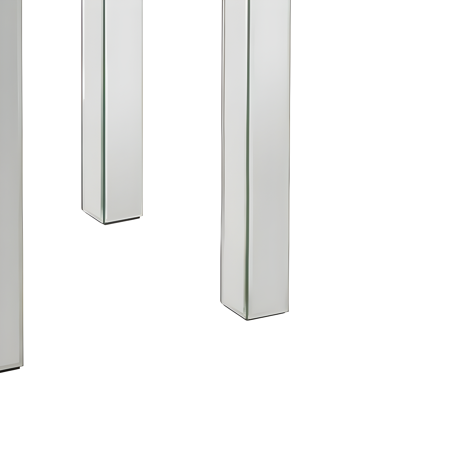 Noralie 16" Mirrored Accent Table Faux Diamonds - Acme Furniture: Elegant Silver Square Side Table