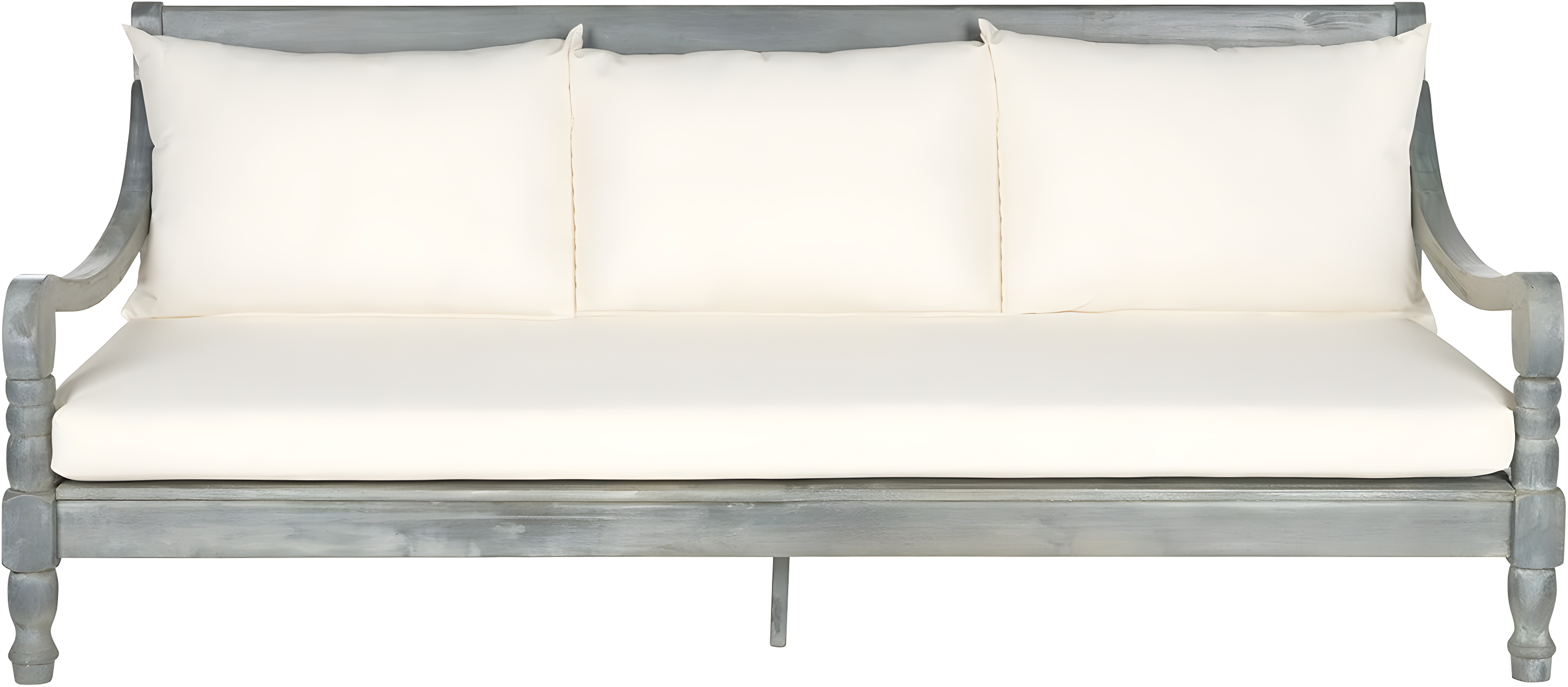 SAFAVIEH  OUTDOOR Pasadena Day Bed Ash Grey / Beige