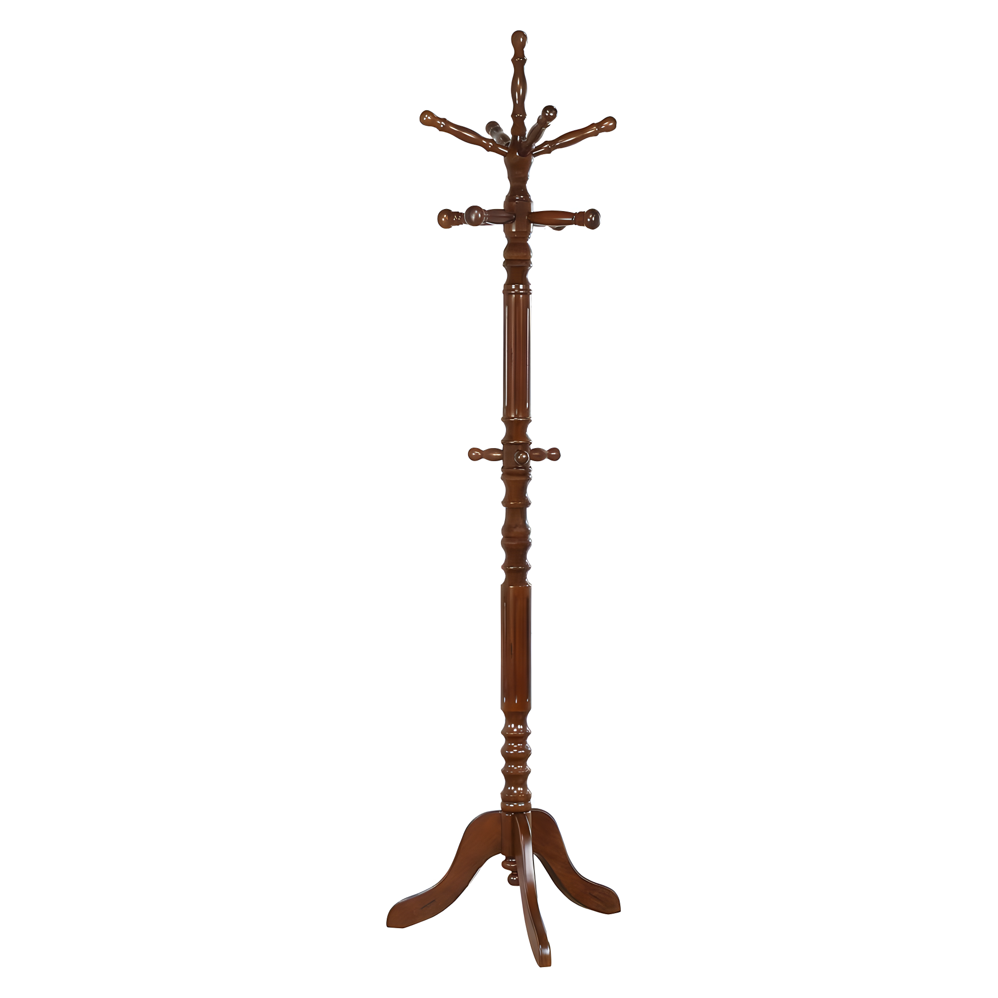 Coat Rack with 11 Hooks Dark Honey