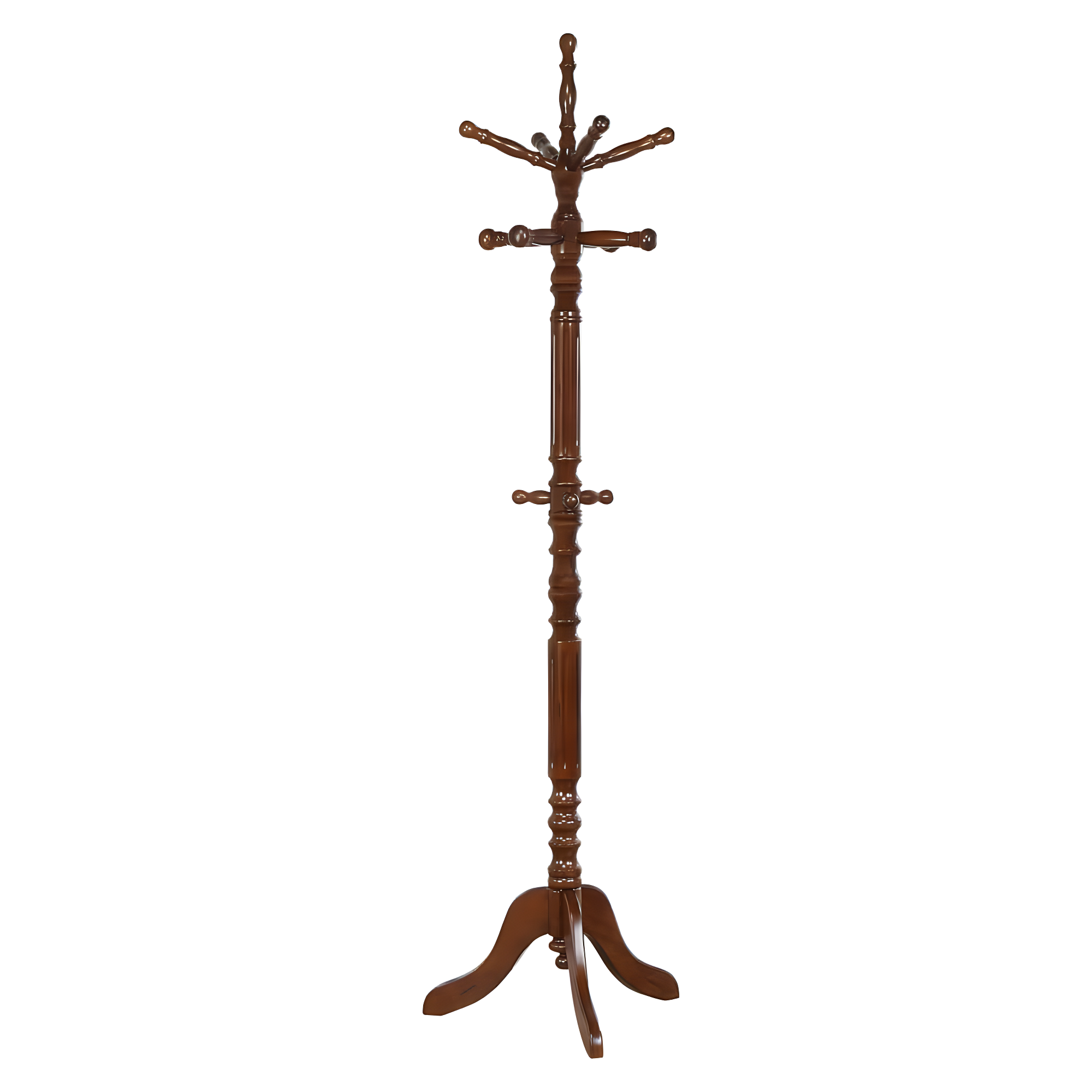 Coat Rack with 11 Hooks Dark Honey