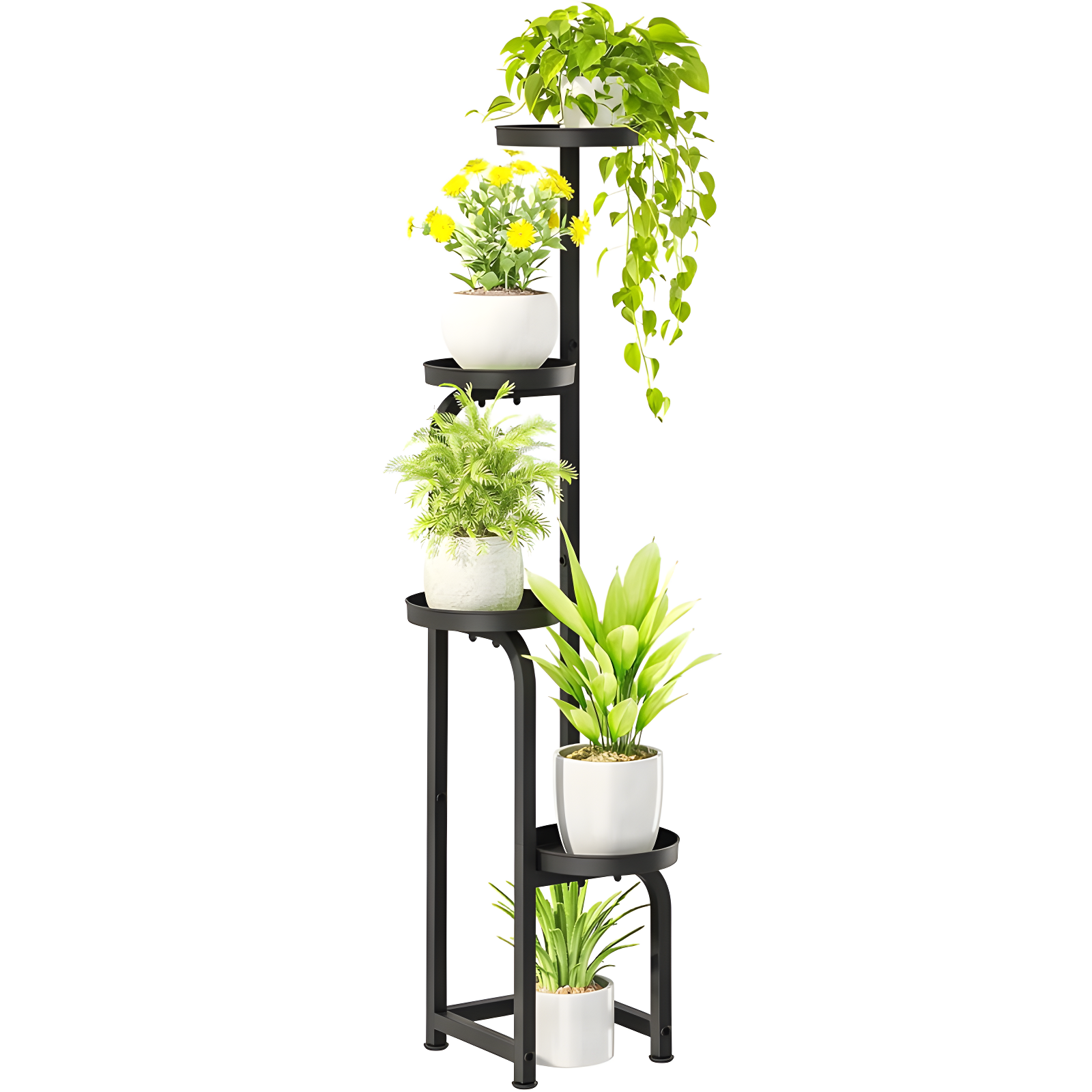 Tall Plant Stand Indoor Outdoor, 4 Tier Heavy Duty Plant Shelf For Patio Garden Balcony Living Room Bedroom