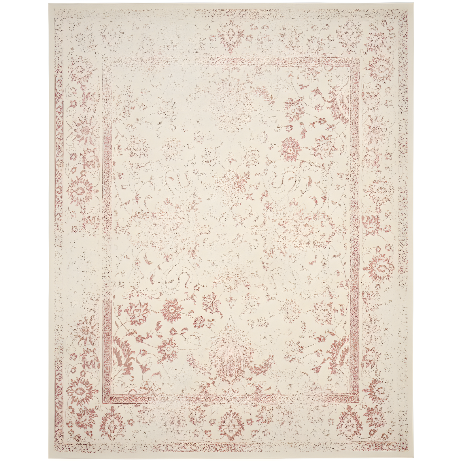 Adirondack ADR109 Machine Made Indoor Area Rug - Ivory/Rose - 8'x10' - Safavieh