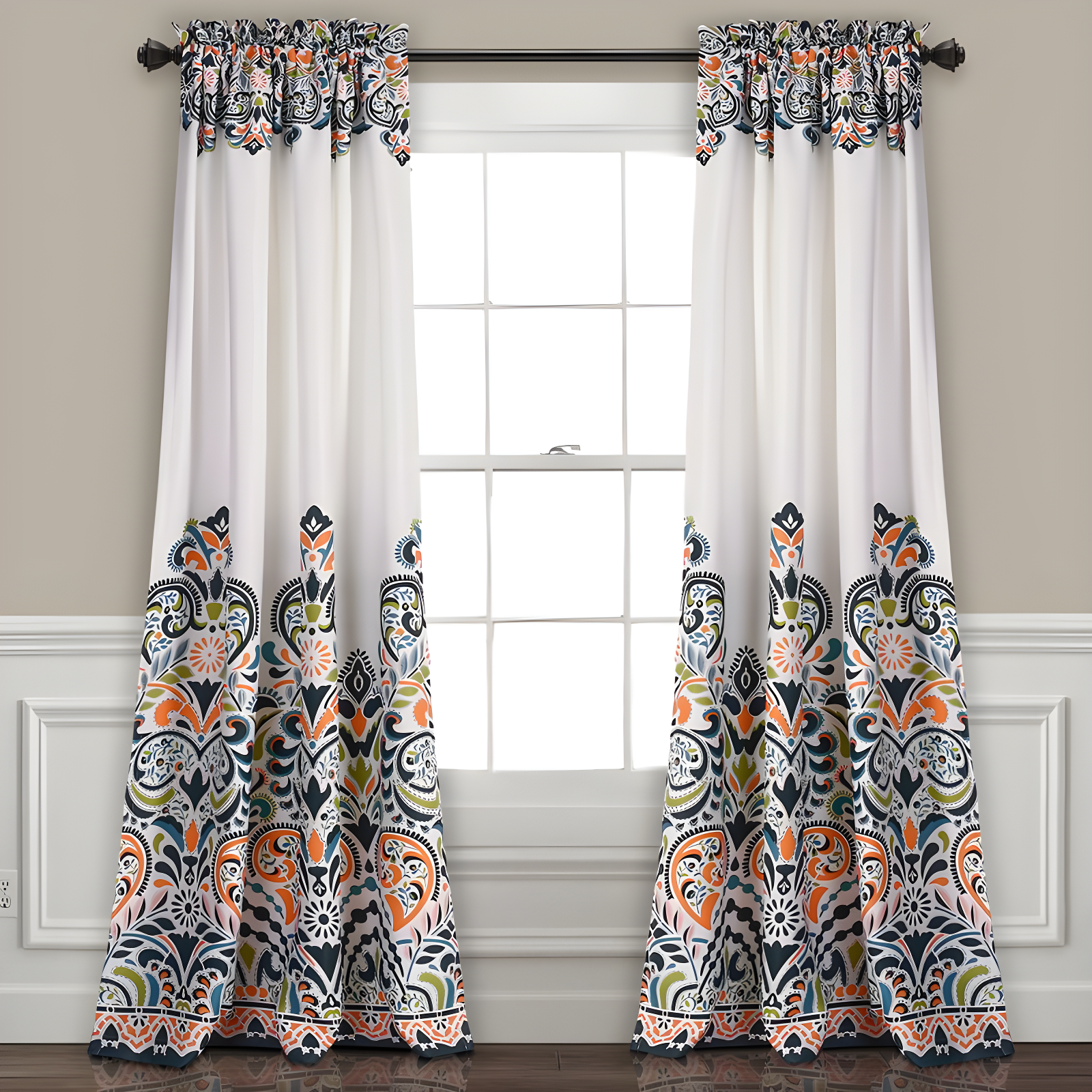 Lush Decor Polyester Room Darkening Curtain Pair (Set of 2)