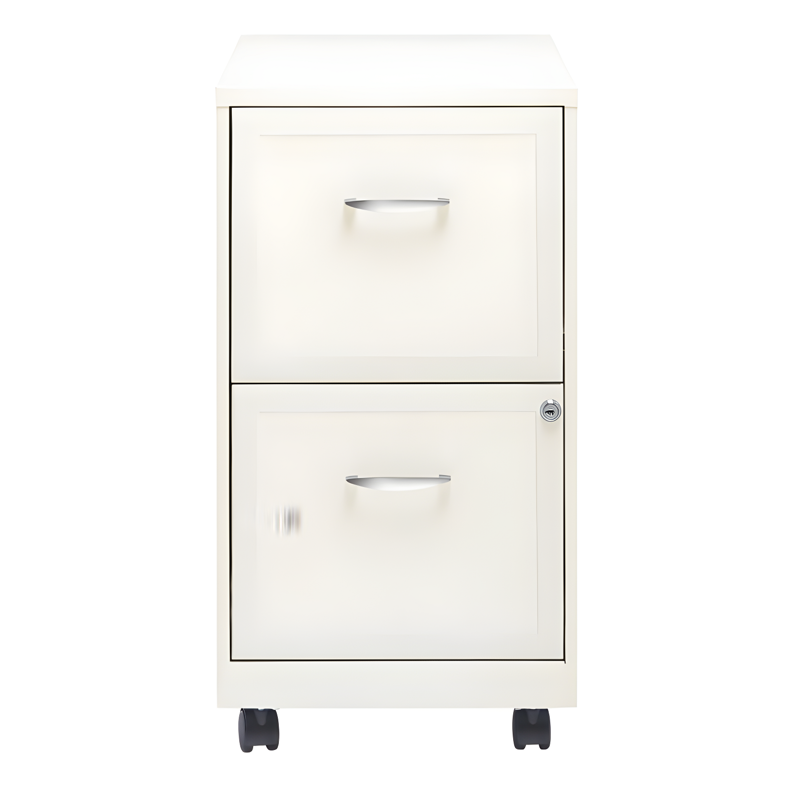 Hirsh Industries Space Solutions File Cabinet on Wheels 2 Drawer - Pearl White: Vertical Steel Storage, Office Supplies