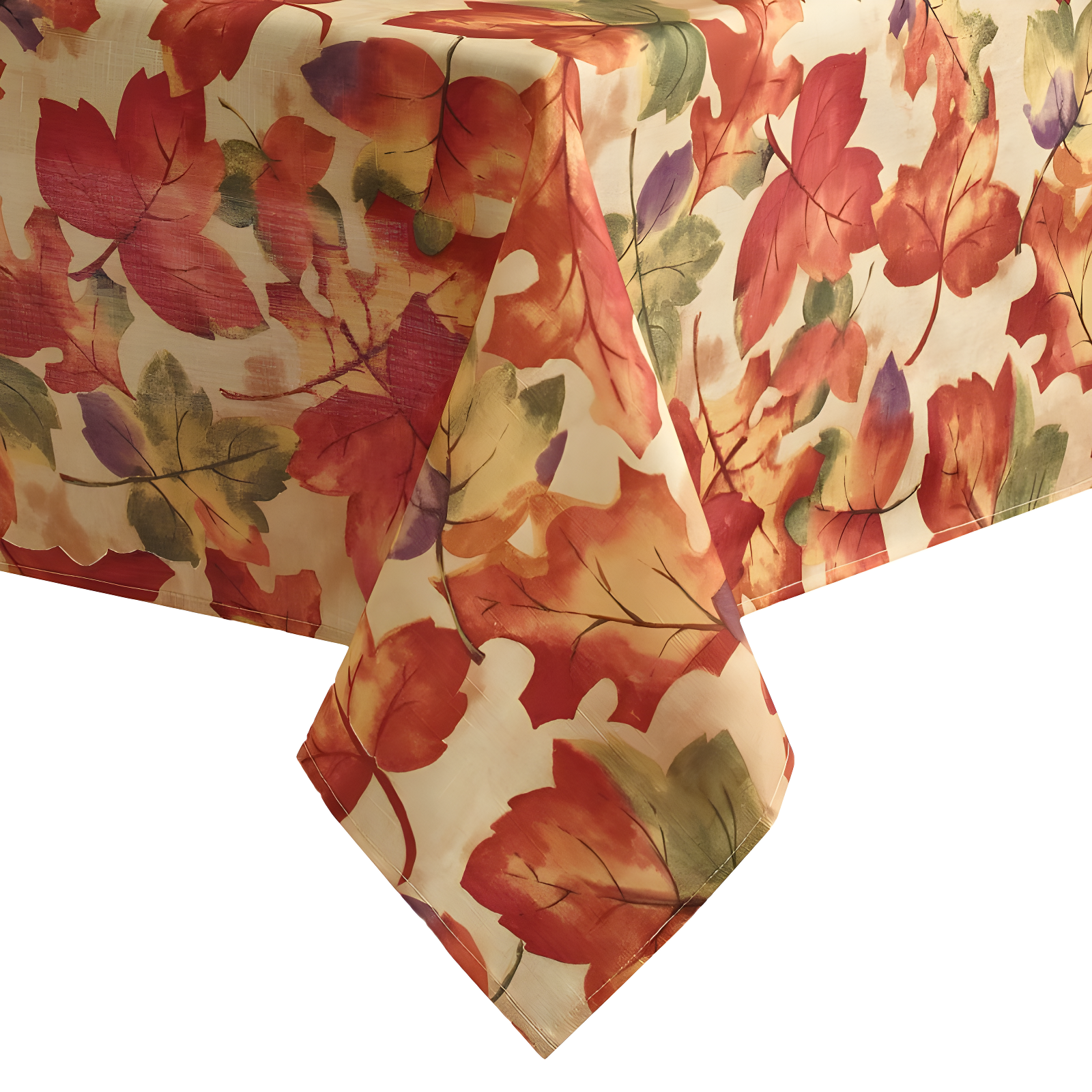 Harvest Festival Fall Printed Tablecloth - 60" x 144" - Red/Orange - Elrene Home Fashions