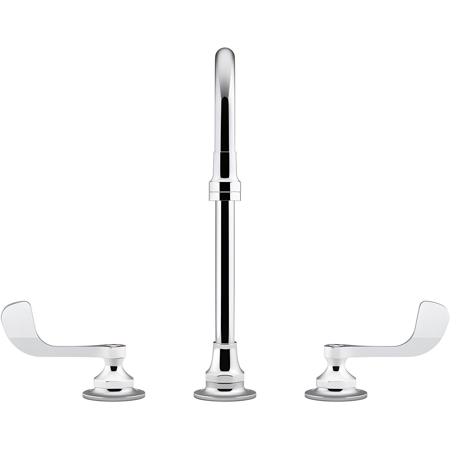 Triton Bowe 0.5 GPM Widespread Bathroom Sink Faucet with Laminar Flow, Gooseneck Spout and Wristblade Handles, Drain Not Included