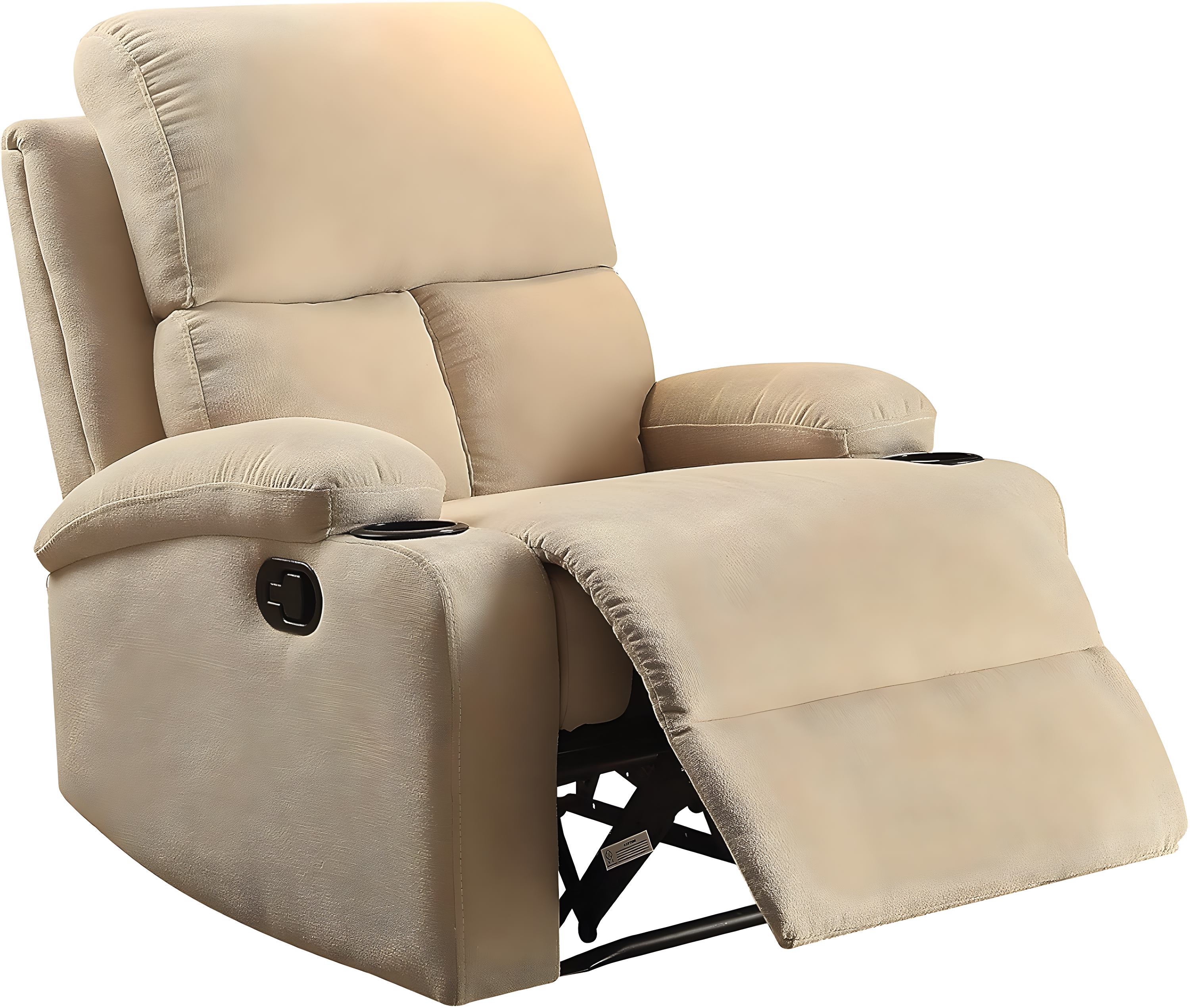 Rosia Recliner, Beige Velvet