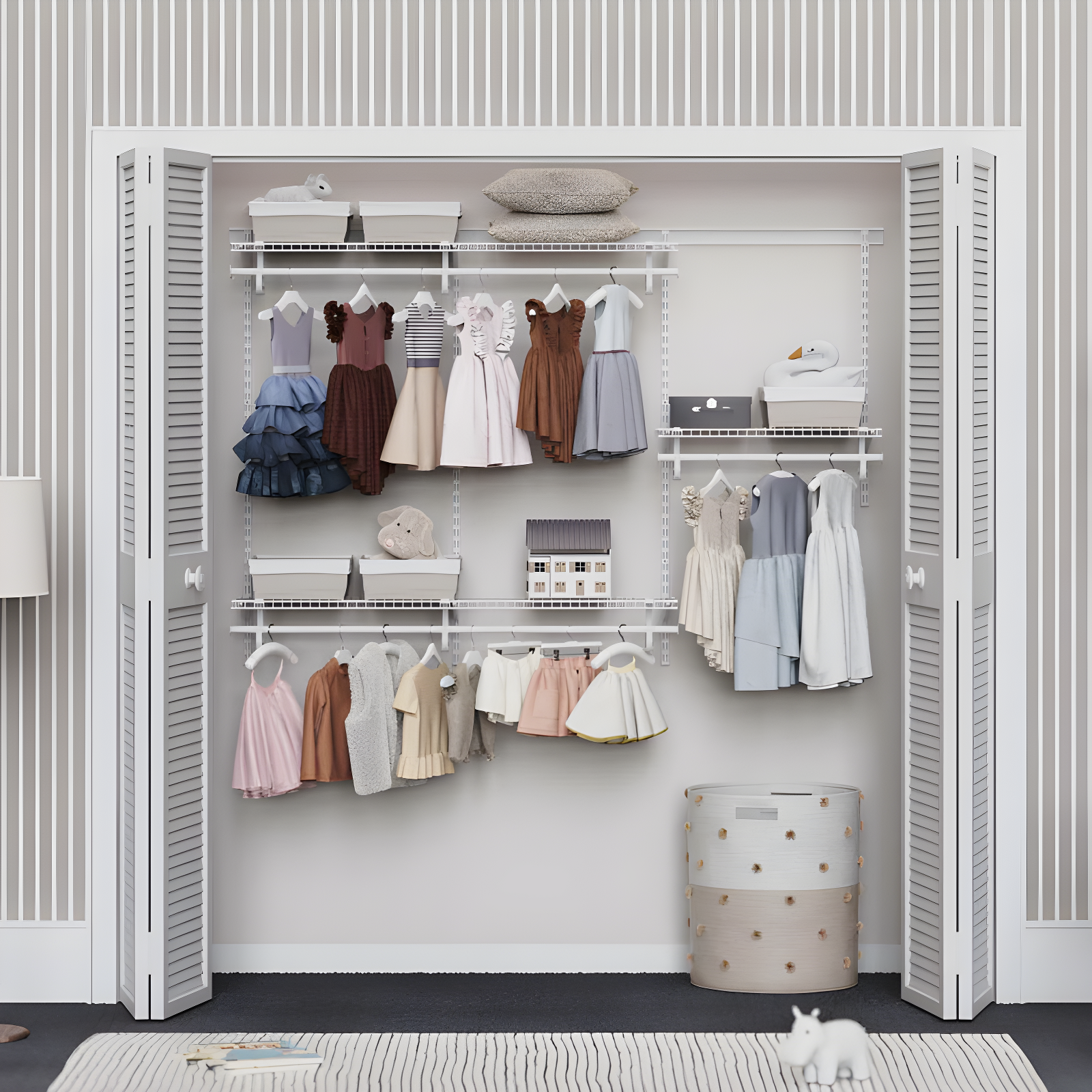 ShelfTrack 48" W - 72" W Closet System Starter Kit