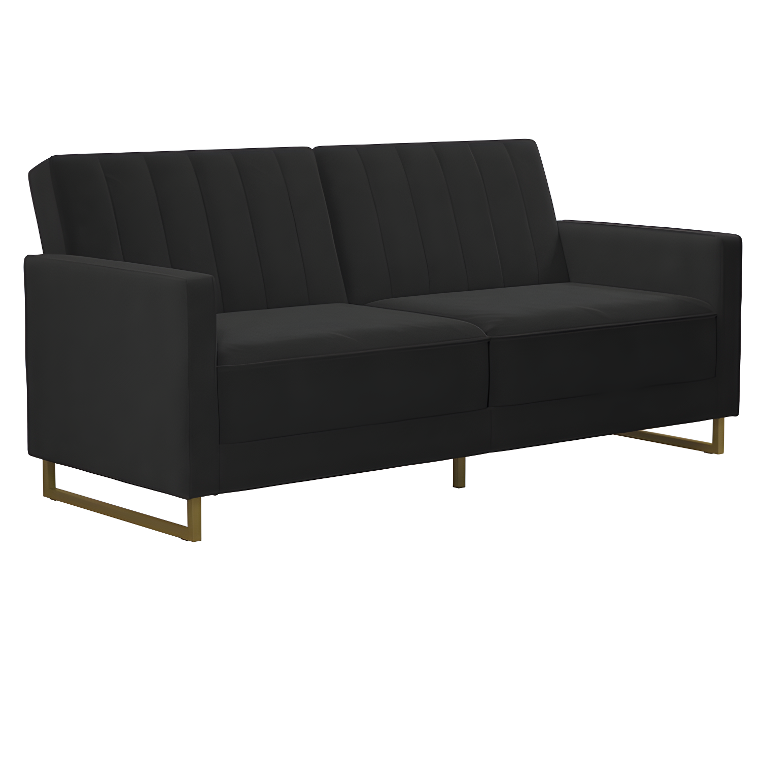 Skylar Full / Double 77'' Velvet Tufted Convertible Sofa