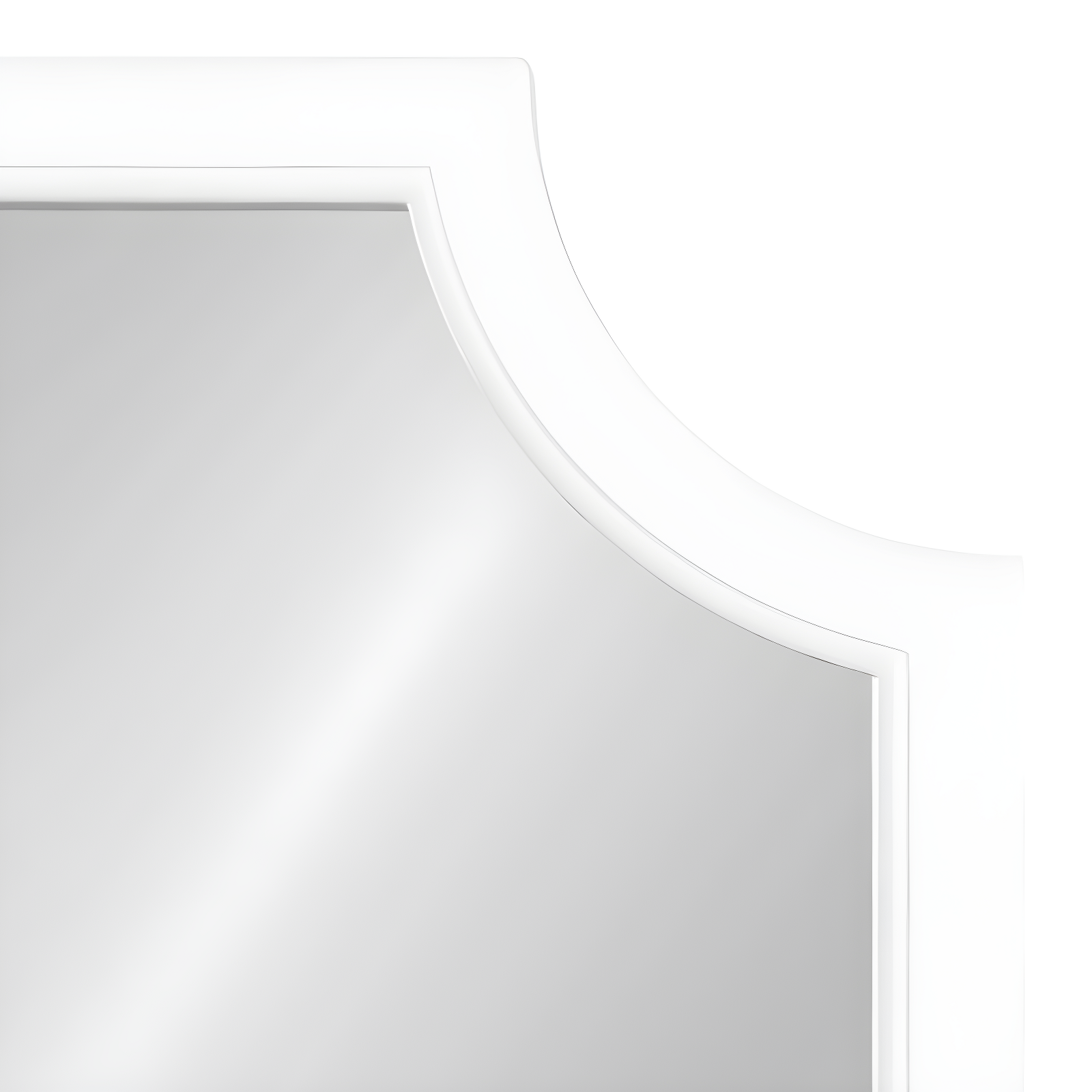 20" x 30" Hogan Scallop Wall Mirror White - Kate & Laurel All Things Decor: Modern MDF Frame, No Assembly Required