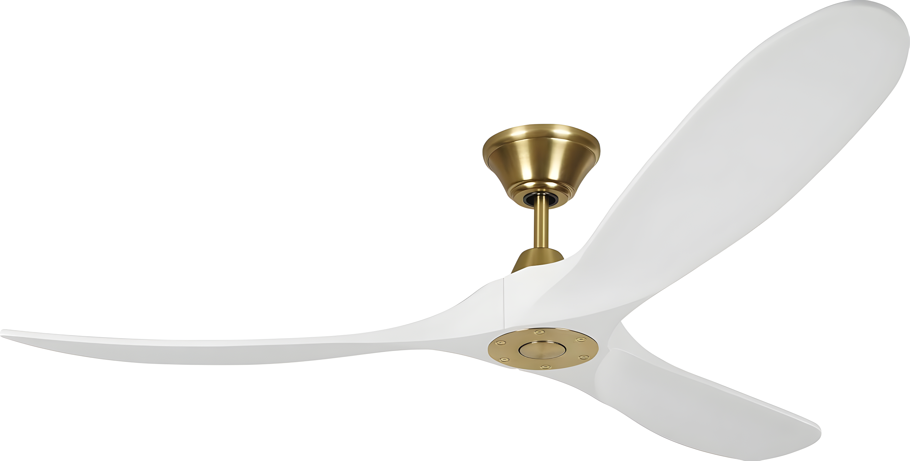 Monte Carlo 3MAVR60RZWBBS 60" Maverick - Matte White With Burnished Brass