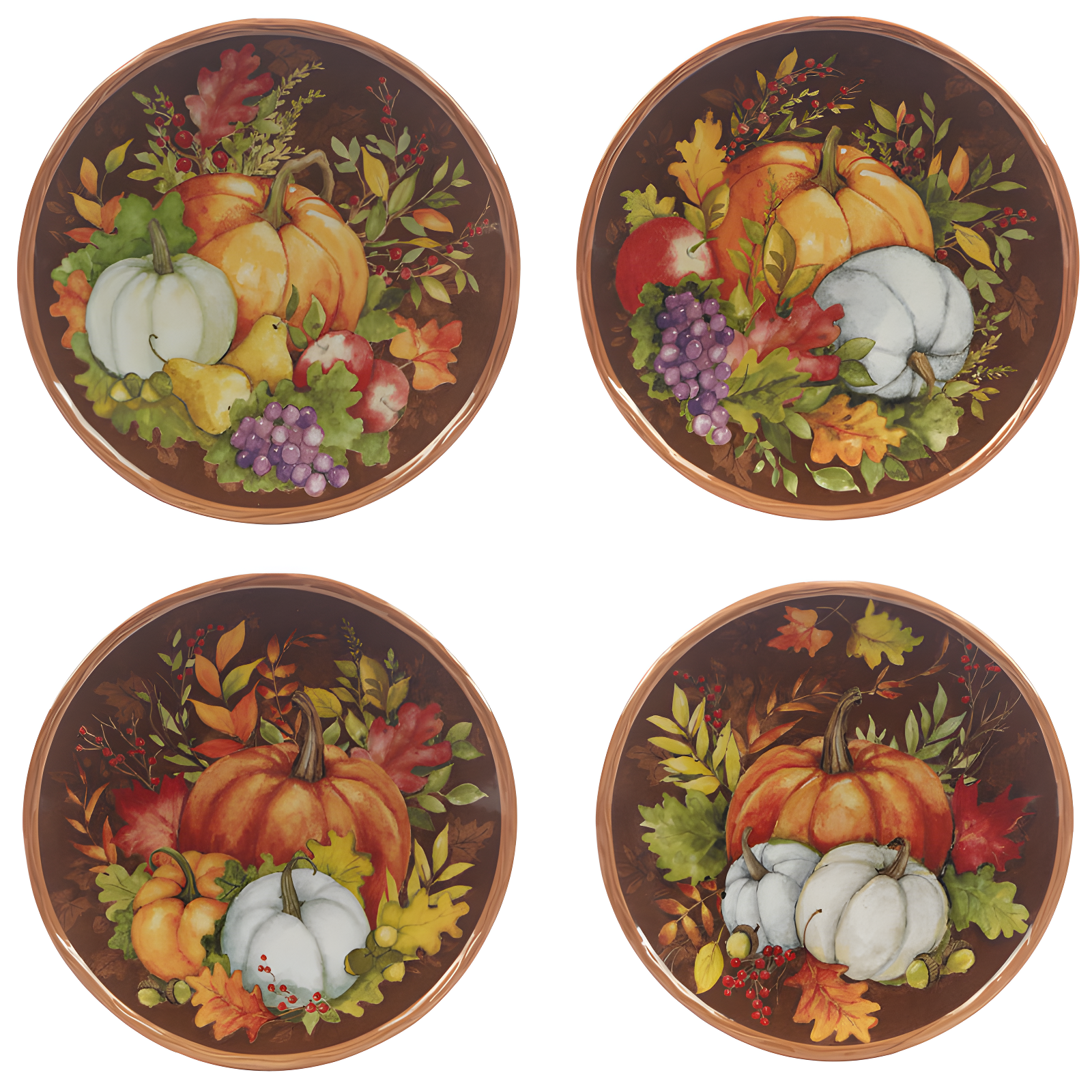 Certified International 9'' Earthenware Salad Or Dessert Plate , Set of 4