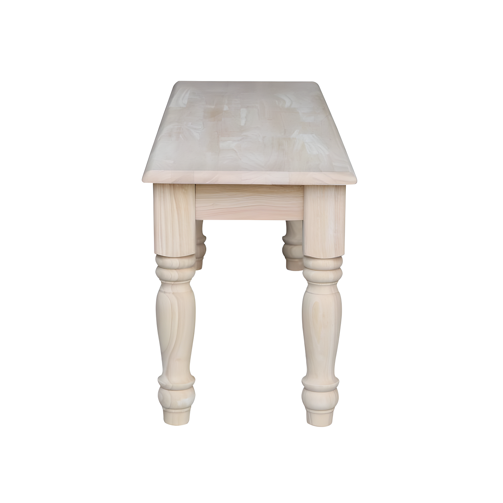 Farmhouse Bench - Unfinished - International Concepts: Hardwood Rectangular Seat for Dining & Bedroom, Seats 2