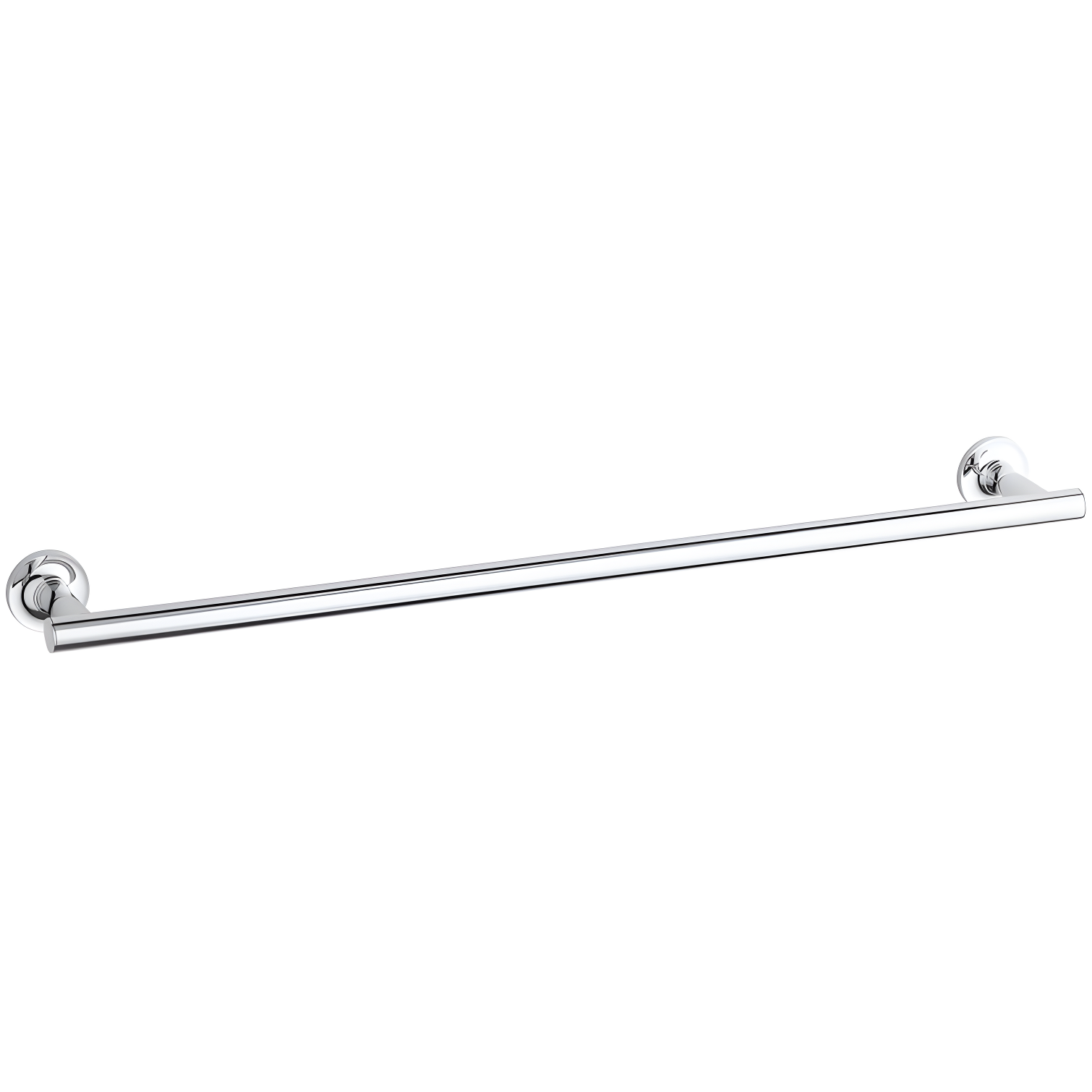 Purist® 24" Wall Mounted Round Towel Bar, Metal Wall-Mounted Towel Holder