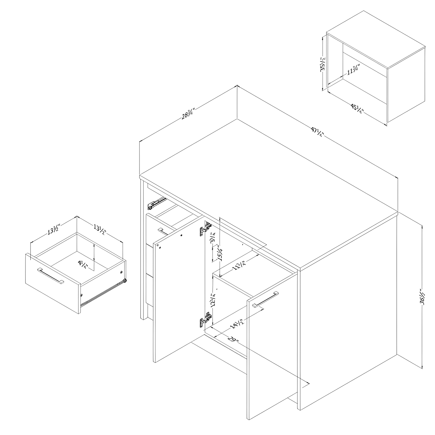 Myro 47.25'' Wide Kitchen Island