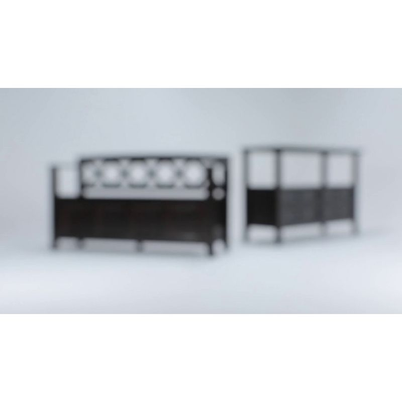 WyndenHall 48" Halifax Transitional Solid Wood Entryway Storage Bench Hickory Brown: Pine Frame, 300lb Capacity, Modern Style