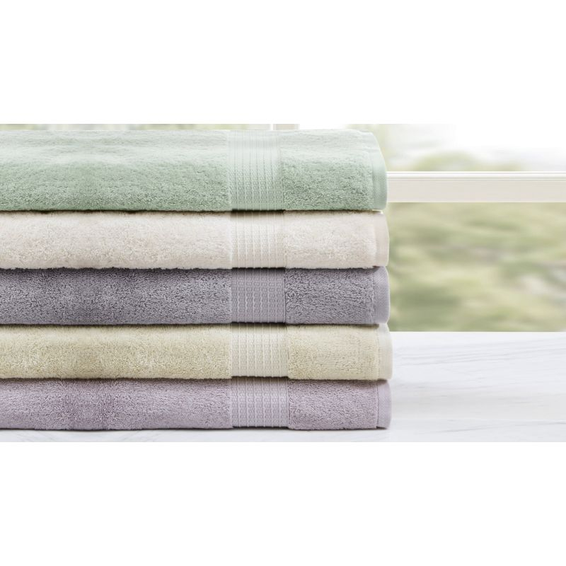 6pc Organic Cotton Bath Towel Set Seafoam: Madison Park, Luxury Terry, Heavyweight GSM, OEKO-TEX Certified