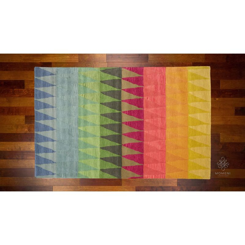 5'x8' Carter Area Rug Blue/Yellow/Multi - Momeni