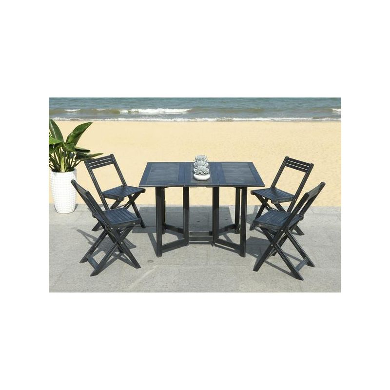 Arvin Table And 4 Chairs - Outdoor - PAT7001 - Black - Safavieh