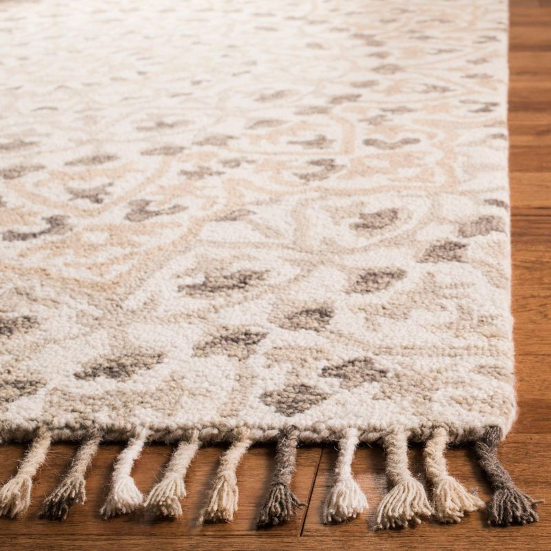 Blossom BLM459 Hand Tufted Indoor Area Rug - Ivory/Taupe - 9'x12' - Safavieh