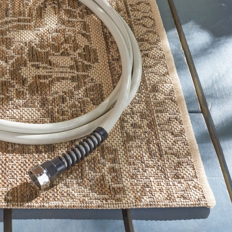 Beach House BHS174 Power Loomed Indoor/Outdoor Area Rug - Cream/Beige - 5'3"x7'6" - Safavieh
