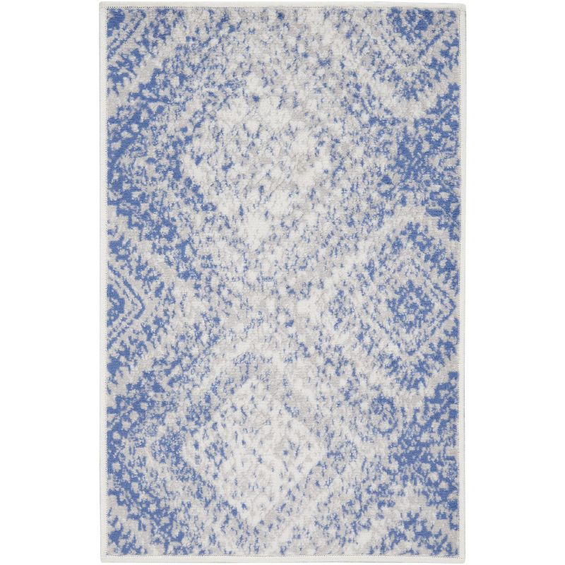 Nourison Whimsicle WHS17 Indoor only Area Rug - Ivory Blue 2' x 3'