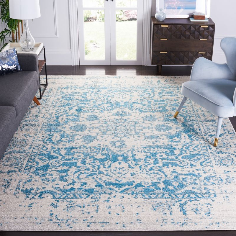 Madison MAD603 Power Loomed Indoor Area Rug - Teal/Ivory - 8'x10' - Safavieh