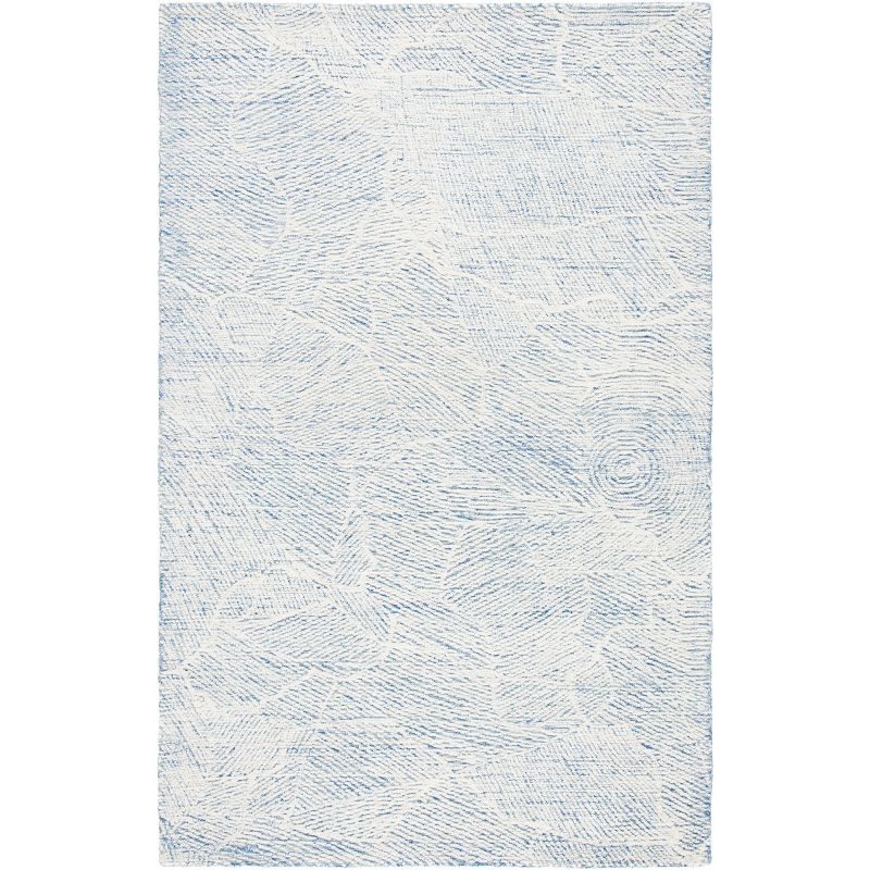 Metro MET999 Hand Tufted Indoor Area Rug - Blue/Ivory - 4'x6' - Safavieh