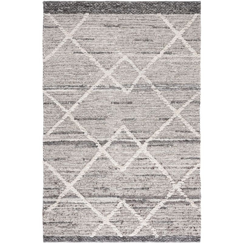 Casablanca CSB176 Hand Woven Area Rug - Grey/Ivory - 4'x6' - Safavieh.