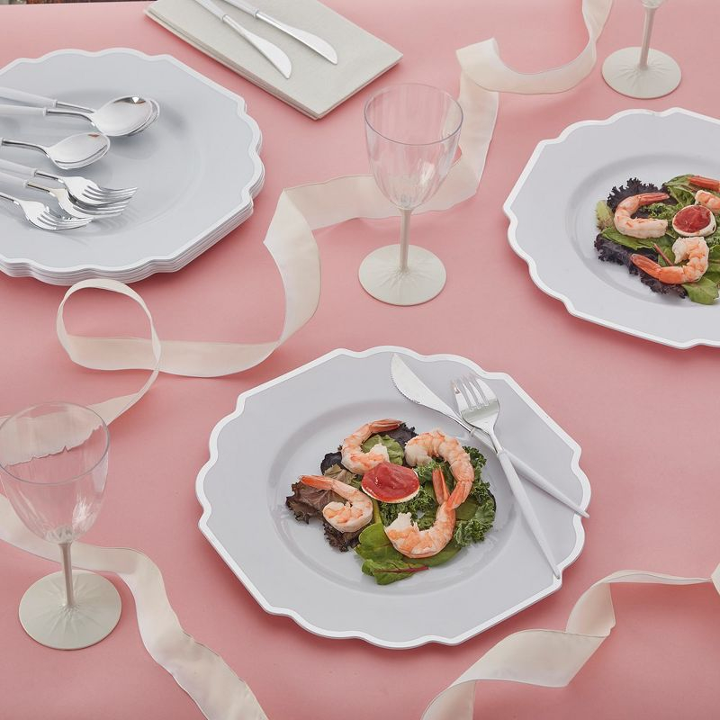 Silver Spoons Baroque Disposable Dinner Plate (Set of 10)