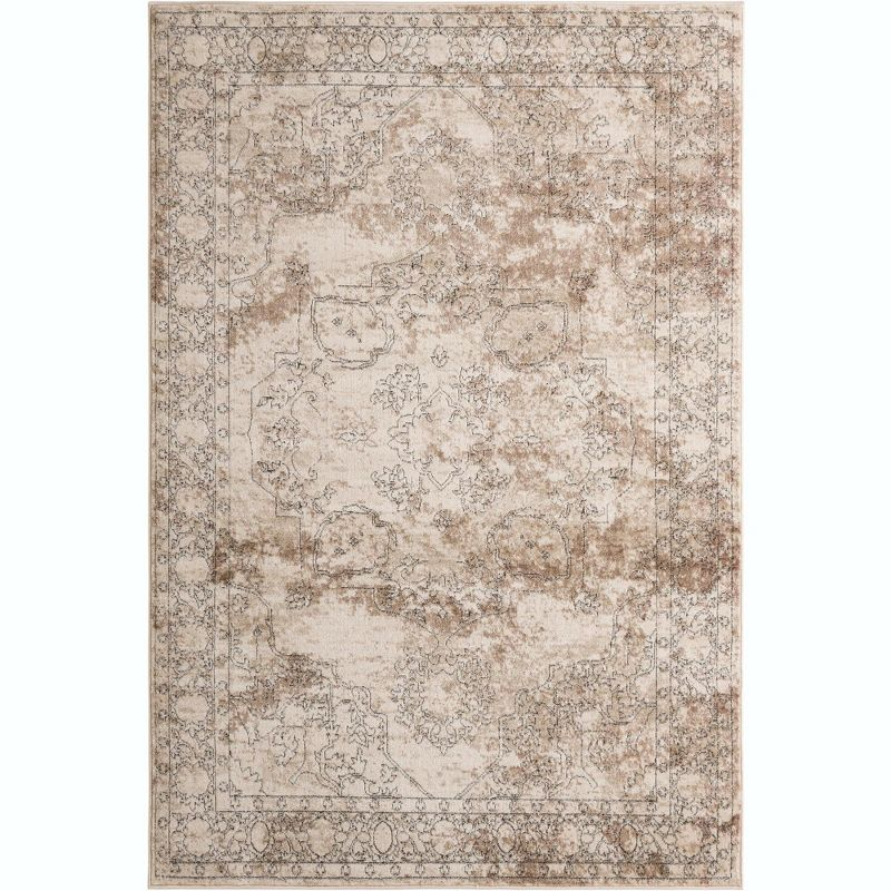 Unique Loom Portland Collection Area Rug - Canby (6' 1" x 9' Rectangle Ivory/Beige)