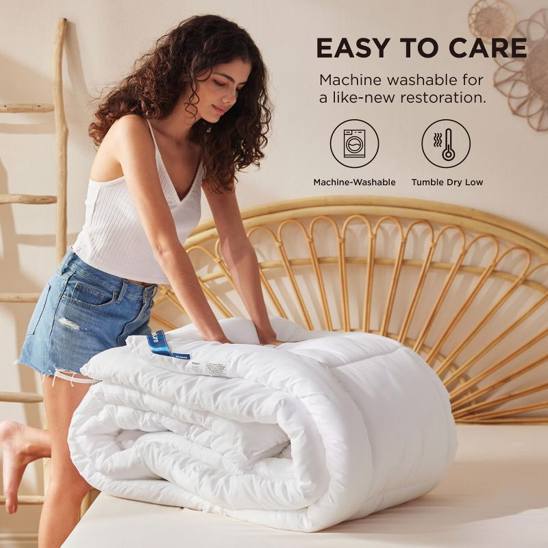 Comforter Duvet Insert Quilted Down Alternative Comforters California King Size White - Bedsure