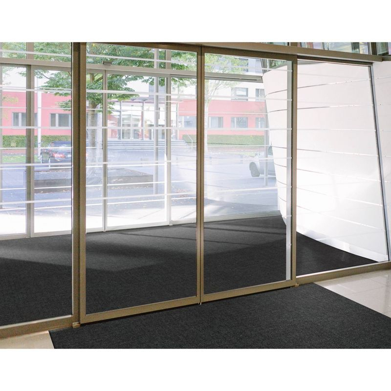 24" 10pk Self Stick Carpet Tile Charcoal - Foss Floors: Indoor/Outdoor Polyester Flooring, Water-Resistant