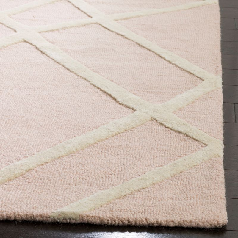 Safavieh Kids Abstract SFK905 Hand Tufted Indoor Runner Rug - Pink/Ivory - 2'6"x8' - Safavieh