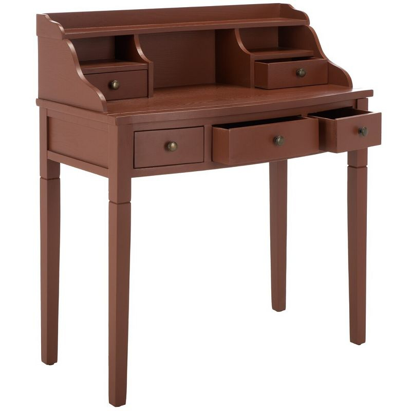 Landon Writing Desk - AMH6516 - Henna Brown - Safavieh Couture