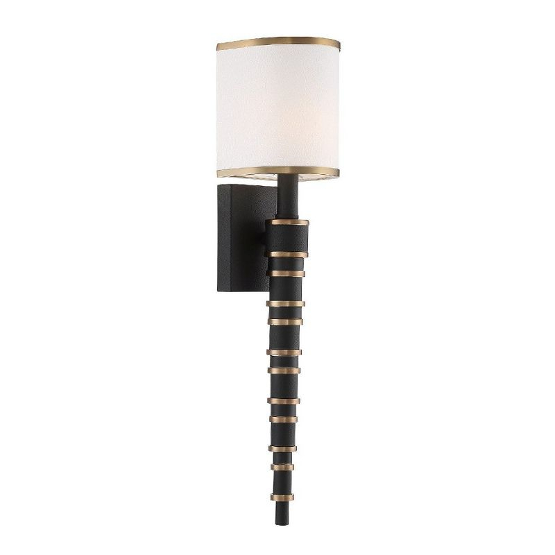 Crystorama Lighting Sloane 1 - Light Sconce in  Vibrant Gold/Black Forged