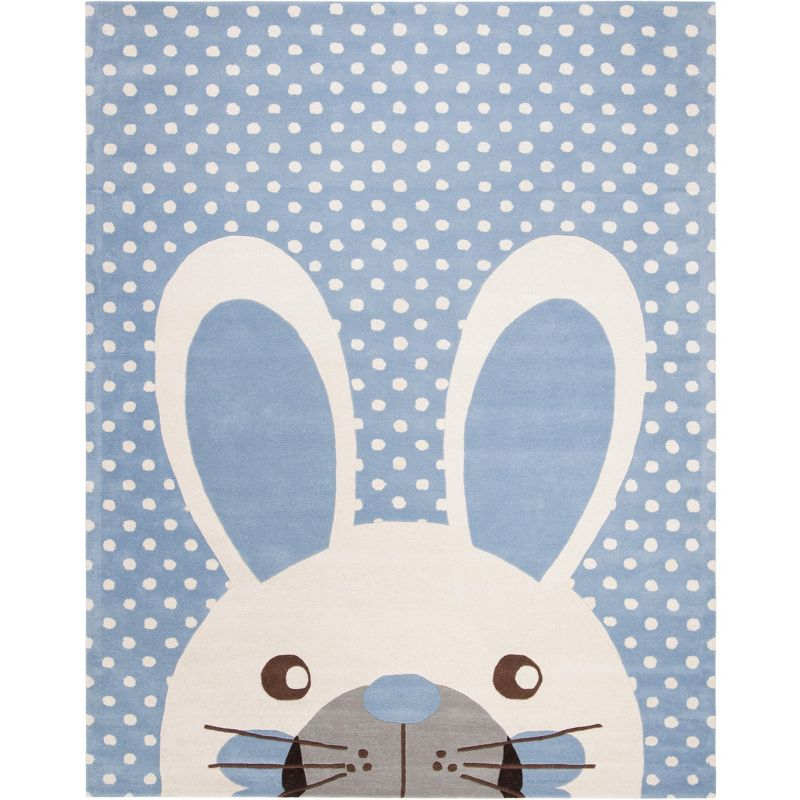 Safavieh Kids Rabbit SFK922 Hand Tufted Indoor Area Rug - Blue/Ivory - 8'x10' - Safavieh