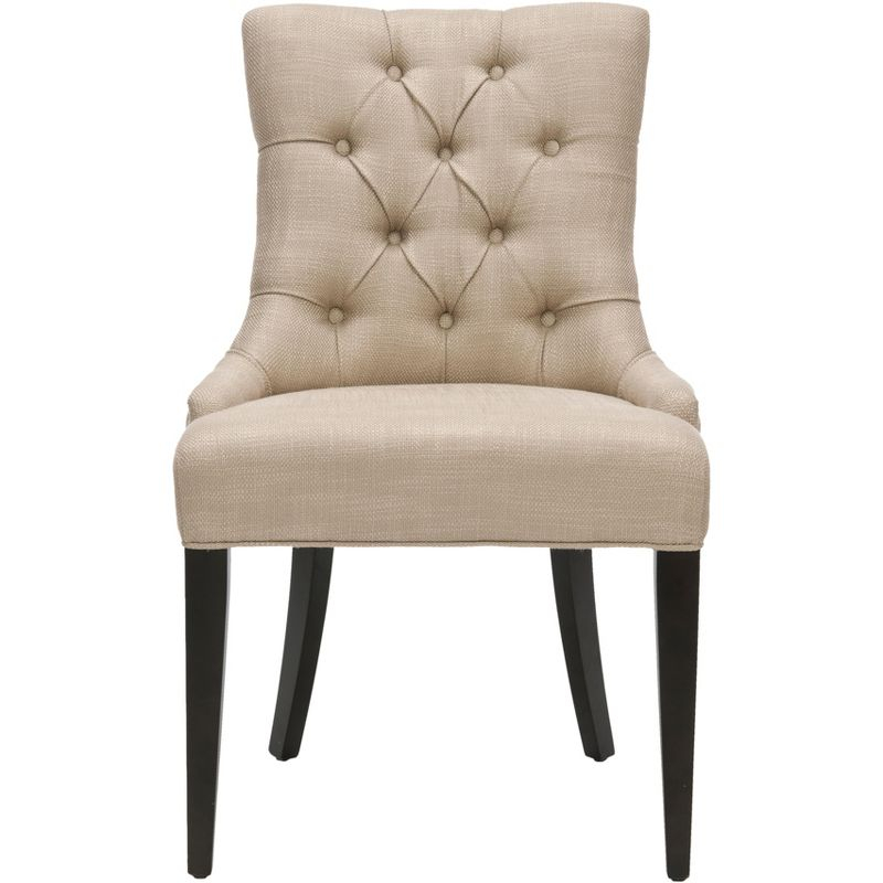 Amanda 19''H Tufted Chair with Nickel Nail Heads - Antique Gold - Safavieh.