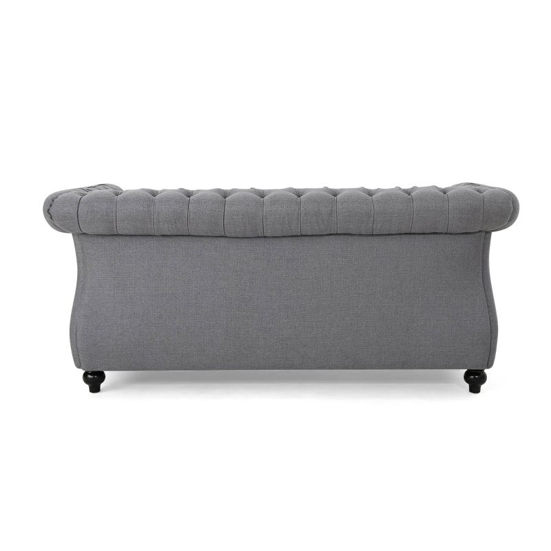 Somerville Traditional Chesterfield Loveseat Dark Gray - Christopher Knight Home