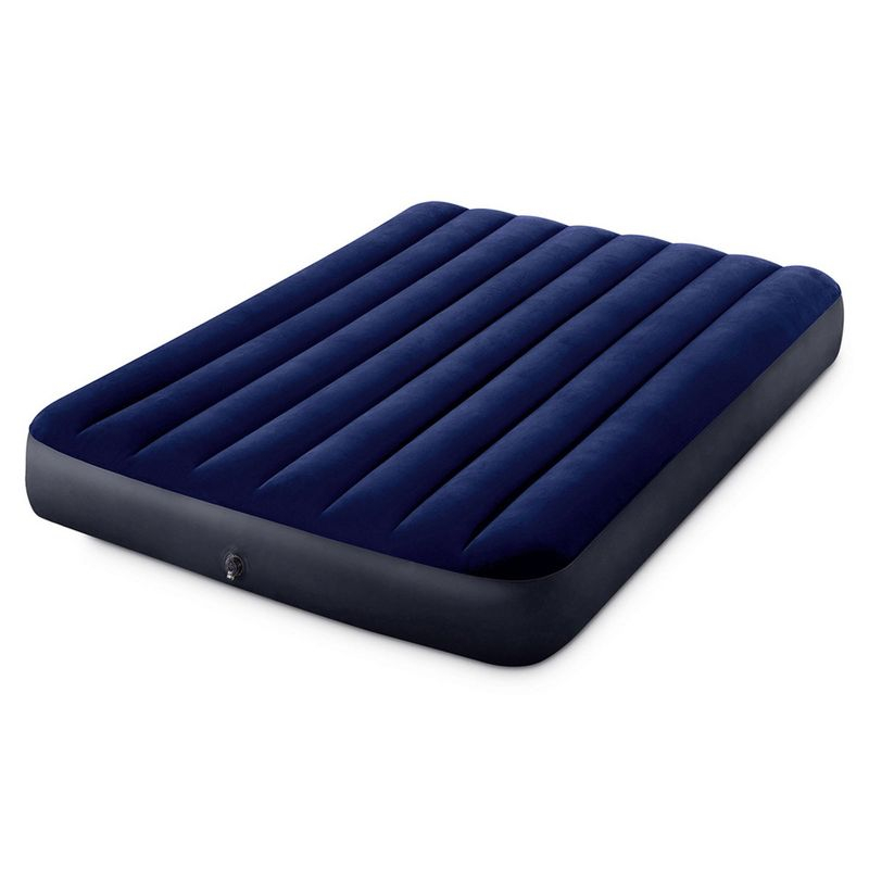 Intex 75 x 54 x 10 Inch Dura-Beam Fiber-Tech Vinyl Standard Downy Air Mattress with Plush Top and 2-in-1 Valve, Full (Pump Not Included)
