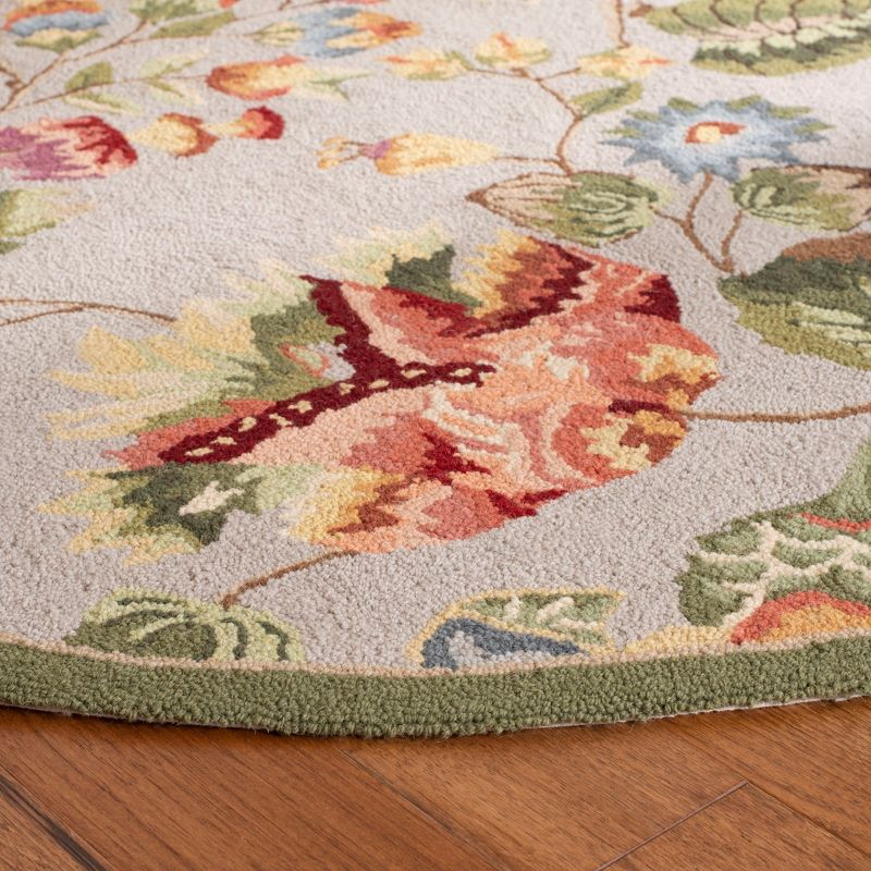 Chelsea HK331 Handmade Area Rug - 3' Round - Sage - Safavieh