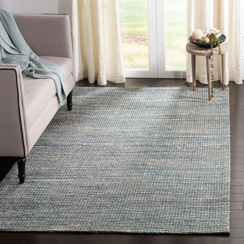 Marbella MRB303 Hand Loomed Indoor Area Rug - Blue/Ivory - 5'x8' - Safavieh