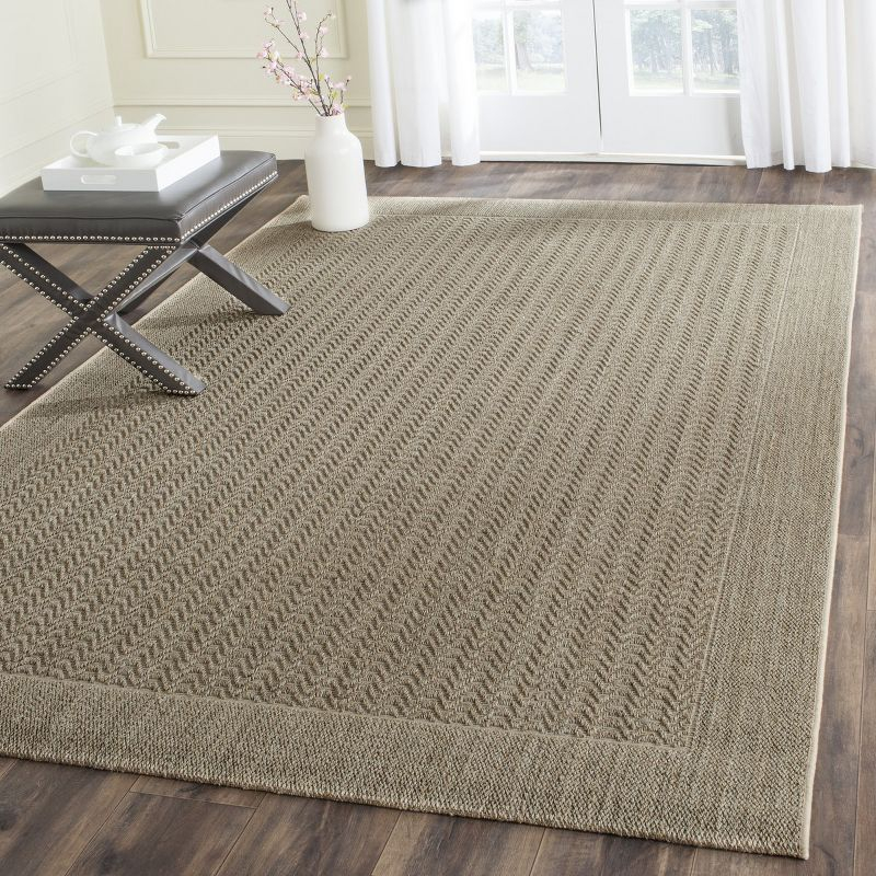 Huxley Sisal PAB321 Power Loomed, Jacquard Weave Indoor Accent Rug - 4'x6' - Desert Sand - Safavieh