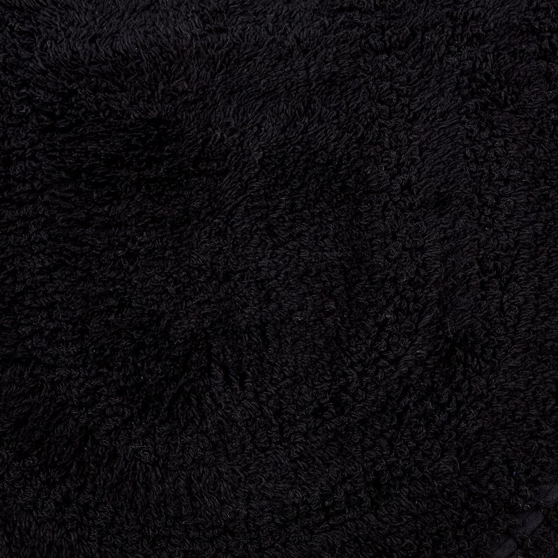 Design Imports Black Round Crochet Bath Mat