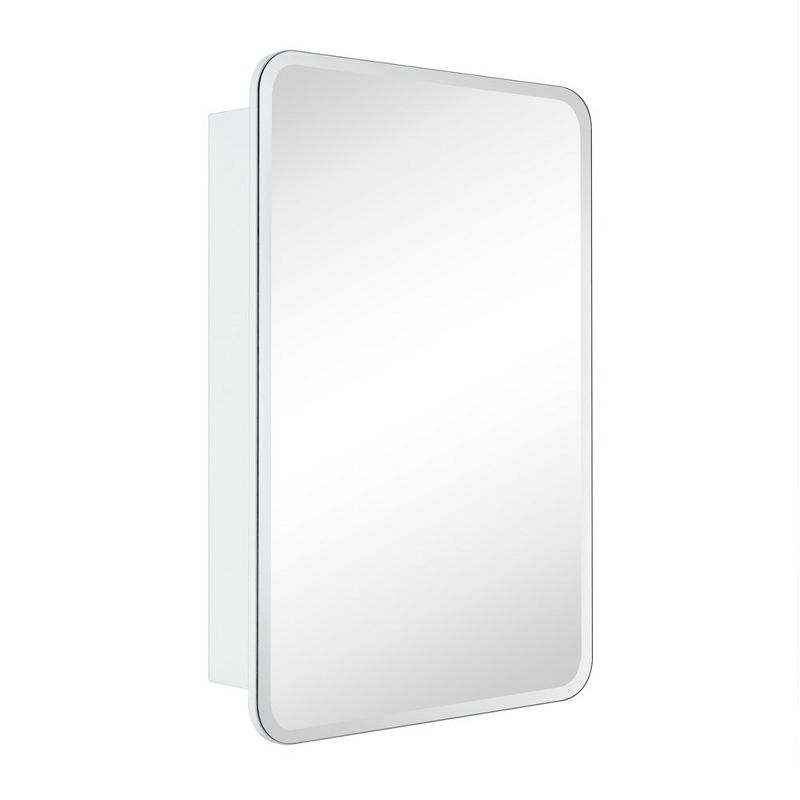 TEHOME 20 in. W x 30 in. H Rectangular Recess and Surface Mount Frameless Medicine Cabinet with Mirror
