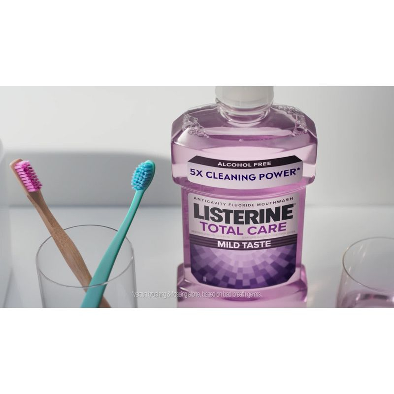 Listerine Zero Alcohol Antiseptic Mouthwash for Bad Breath and Plaque - Cool Mint - 33.8 fl oz