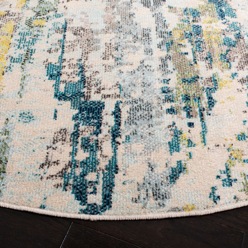 Madison MAD260 Power Loomed Area Rug - Beige/Olive - 6'7" round - Safavieh.