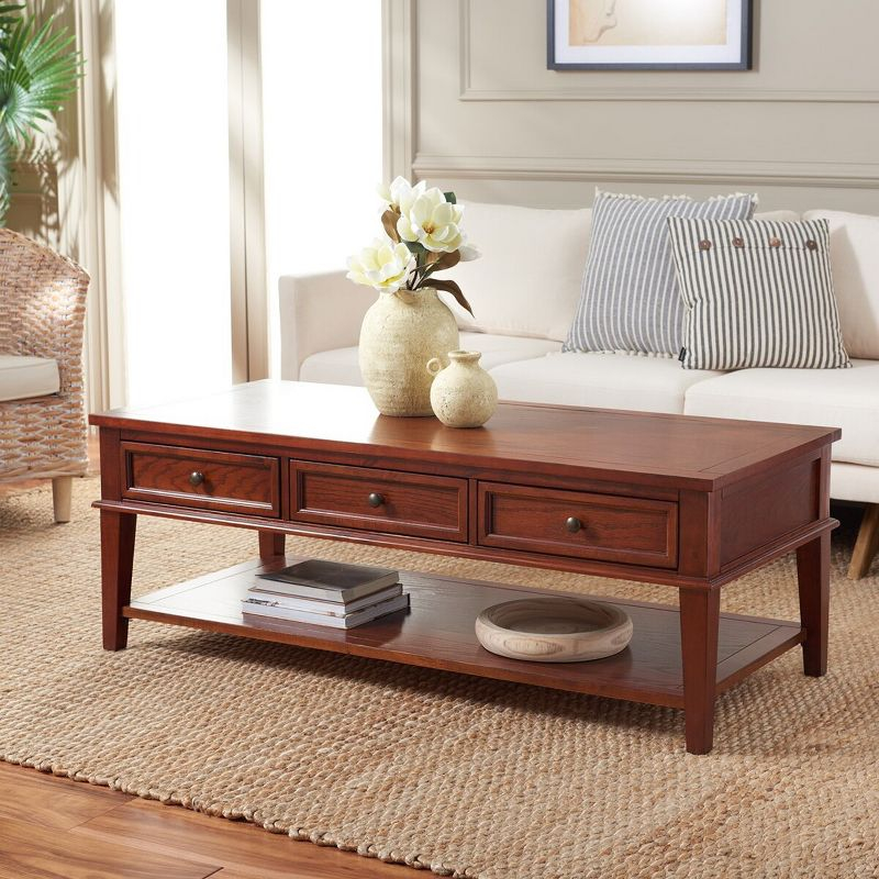 Manelin Coffee Table - Sepia - Safavieh